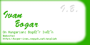 ivan bogar business card